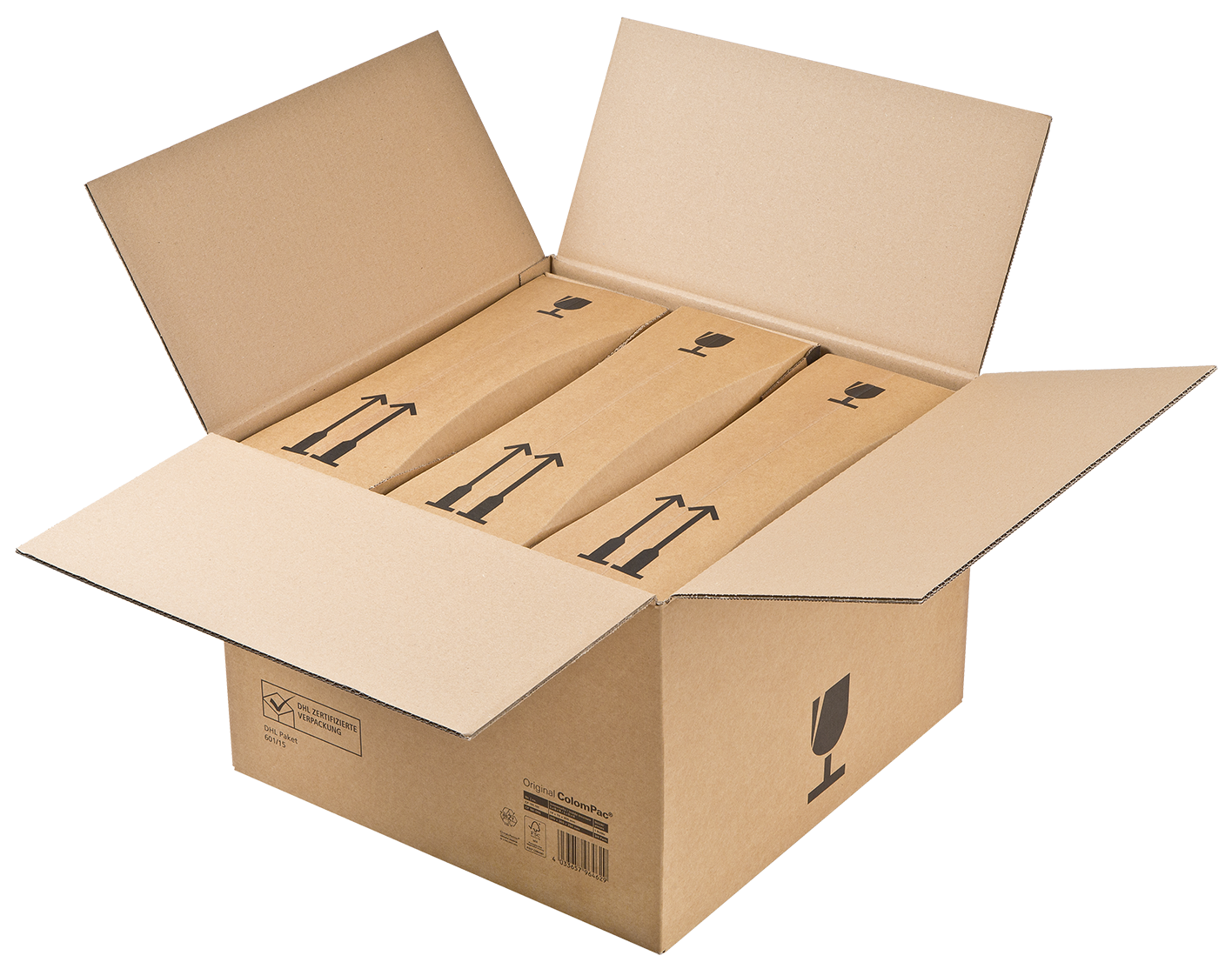Cardboard separators for wine boxes - Packaging